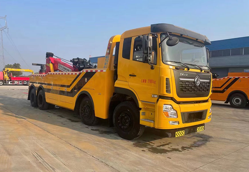 国六东风天龙前四后八一拖一清障车