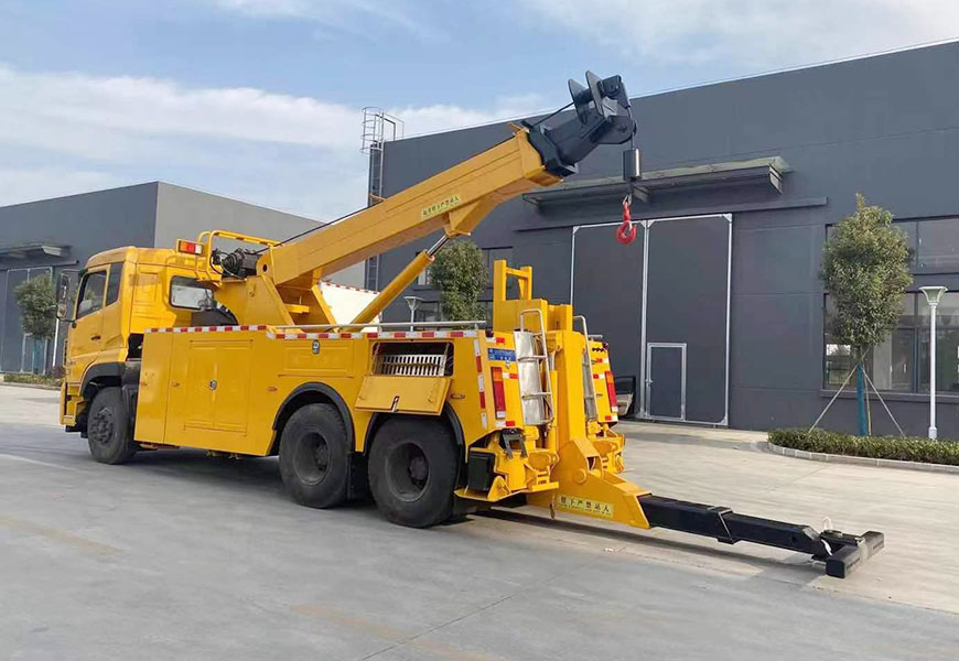 东风天龙后双桥拖吊分离清障车